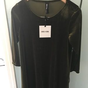 Agnes and Dora velvet swing tunic